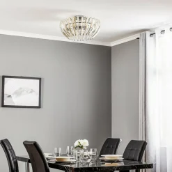 Schuller Valencia Plafonnier Ariadna, cristal, crème| Plafonniers Led|Plafonniers