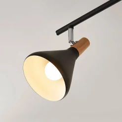 Lindby Plafonnier Arina en noir, 3 lampes long| Spots Et Projecteurs Led|Spots