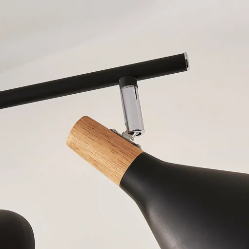 Lindby Plafonnier Arina en noir, 3 lampes long| Spots Et Projecteurs Led|Spots