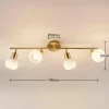Lindby Plafonnier Elaina à 4 lampes, laiton| Luminaires Led D'Intérieur