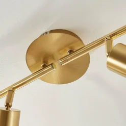 Lindby Plafonnier Elaina à 4 lampes, laiton| Luminaires Led D'Intérieur