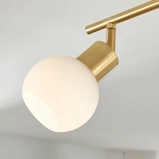 Lindby Plafonnier Elaina à 4 lampes, laiton| Luminaires Led D'Intérieur