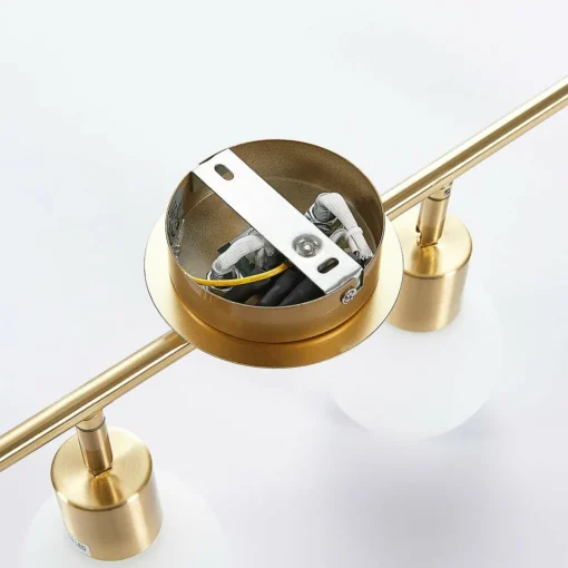 Lindby Plafonnier Elaina à 4 lampes, laiton| Luminaires Led D'Intérieur