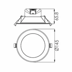 Deko-Light Plafonnier encastré LED Acrux blanc, CCT Ø14,5cm| Spots Encastrés Led|Luminaires Led D'Intérieur