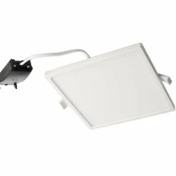Deko-Light Plafonnier encastré LED Alya blanc 18x18cm 2.700 K| Spots Encastrés Led|Luminaires Led D'Intérieur