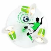 Elobra Plafonnier Football, 3 lampes, vert-blanc| Plafonniers Led|Plafonniers
