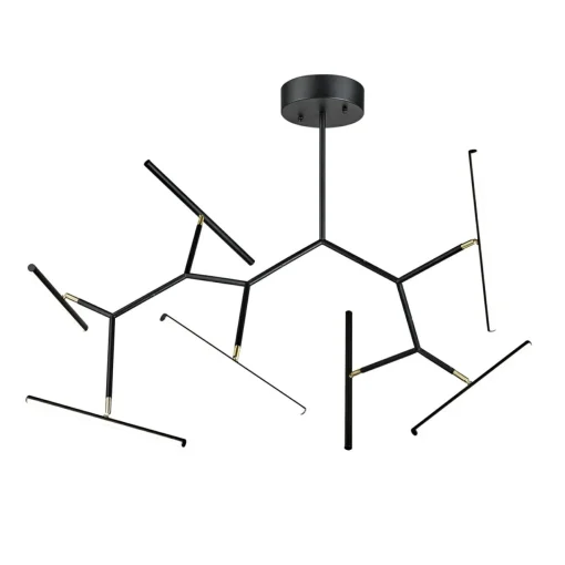 Zambelis Plafonnier LED 2072, à 7 lampes, 120 cm, noir/doré| Plafonniers Led|Plafonniers