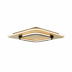 Lucide Plafonnier LED Andreas, angulaire, 40 cm x 40 cm, doré mat| Plafonniers Led|Plafonniers