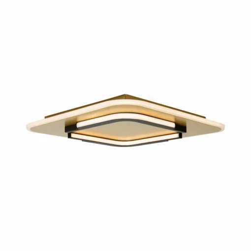 Lucide Plafonnier LED Andreas, angulaire, 40 cm x 40 cm, doré mat| Plafonniers Led|Plafonniers