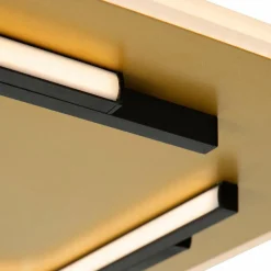 Lucide Plafonnier LED Andreas, angulaire, 40 cm x 40 cm, doré mat| Plafonniers Led|Plafonniers