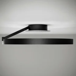URBAN by Sforzin Plafonnier LED Anello, noir, aluminium, Ø 55 cm| Plafonniers Led|Plafonniers