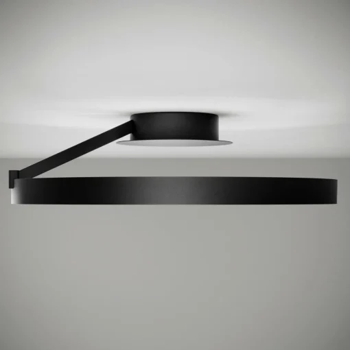 URBAN by Sforzin Plafonnier LED Anello, noir, aluminium, Ø 55 cm| Plafonniers Led|Plafonniers