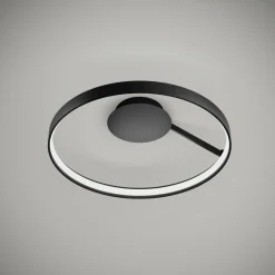 URBAN by Sforzin Plafonnier LED Anello, noir, aluminium, Ø 55 cm| Plafonniers Led|Plafonniers