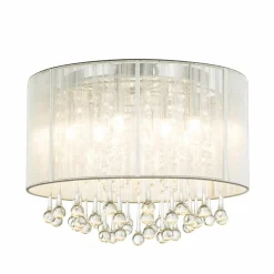 Globo Plafonnier LED argent Sierra avec descente| Plafonniers Led|Plafonniers