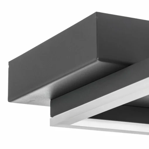 Fabas Luce Plafonnier LED Bard, 42x42 cm, anthracite| Plafonniers Led|Plafonniers