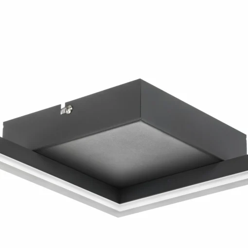 Fabas Luce Plafonnier LED Bard, 42x42 cm, anthracite| Plafonniers Led|Plafonniers