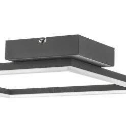 Fabas Luce Plafonnier LED Bard, 42x42 cm, anthracite| Plafonniers Led|Plafonniers
