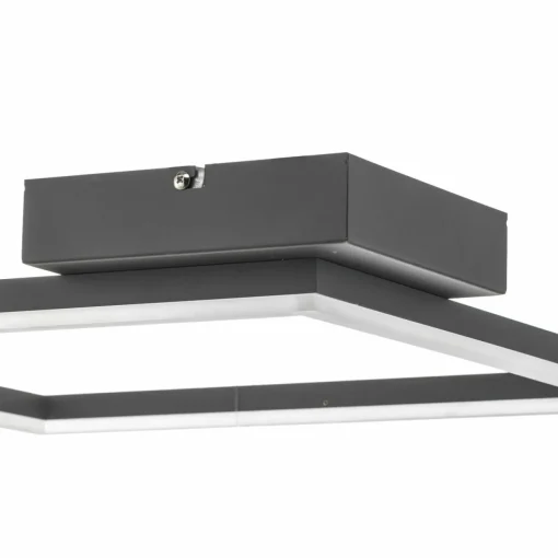 Fabas Luce Plafonnier LED Bard, 42x42 cm, anthracite| Plafonniers Led|Plafonniers