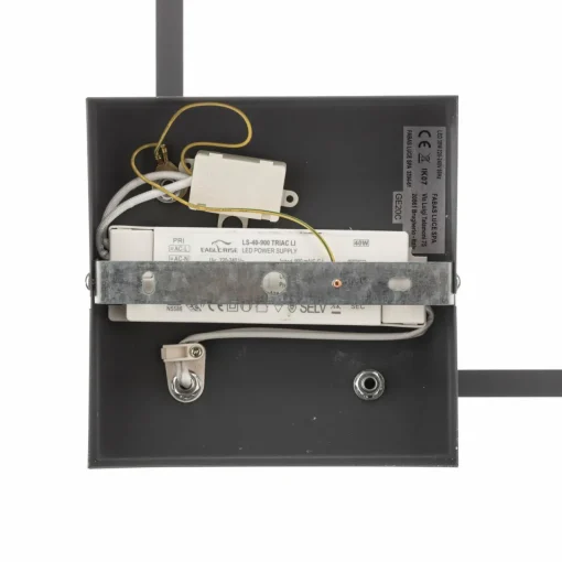 Fabas Luce Plafonnier LED Bard, 42x42 cm, anthracite| Plafonniers Led|Plafonniers