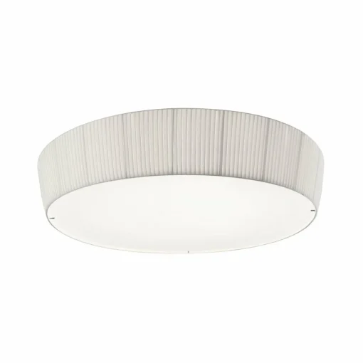 Bover Plafonnier LED Plafonet, Ø 95 cm, blanc, alu/tissu| Plafonniers Led|Plafonniers