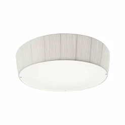 Bover Plafonnier LED Plafonet, Ø 60 cm, blanc, alu/tissu| Plafonniers Led|Plafonniers