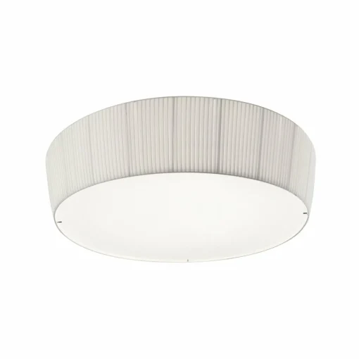 Bover Plafonnier LED Plafonet, Ø 60 cm, blanc, alu/tissu| Plafonniers Led|Plafonniers