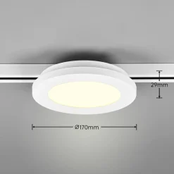 Trio Lighting Plafonnier LED Camillus DUOline, Ø 17 cm, blanc| Luminaires Led D'Intérieur