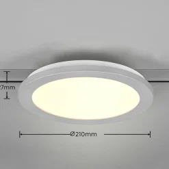 Trio Lighting Plafonnier LED Camillus DUOline, Ø 26 cm, titane| Luminaires Led D'Intérieur