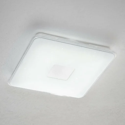 Trio Lighting Plafonnier LED carré Samurai, télécommande| Plafonniers Led|Plafonniers