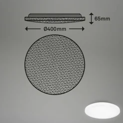 Briloner Plafonnier LED Case IP44 ciel étoilé 840 Ø 40cm| Plafonniers Led|Plafonniers