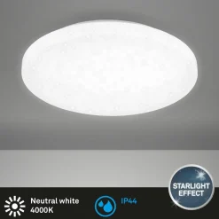 Briloner Plafonnier LED Case IP44 ciel étoilé 840 Ø 40cm| Plafonniers Led|Plafonniers