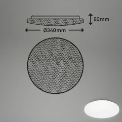 Briloner Plafonnier LED Case IP44 ciel étoilé 840 Ø 34cm| Plafonniers Led|Plafonniers