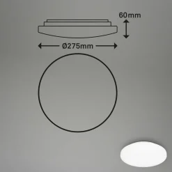 Briloner Plafonnier LED Case pour salle de bain IP44 3.000K Ø 28cm| Plafonniers Led|Plafonniers