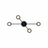 Nordlux Plafonnier LED Clyde Flex, à 4 lampes, 2 entretoises, noir| Plafonniers Led|Plafonniers