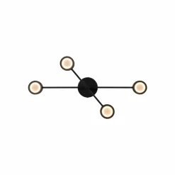 Nordlux Plafonnier LED Clyde Flex, à 4 lampes, 2 entretoises, noir| Plafonniers Led|Plafonniers
