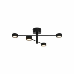 Nordlux Plafonnier LED Clyde Flex, à 4 lampes, 2 entretoises, noir| Plafonniers Led|Plafonniers