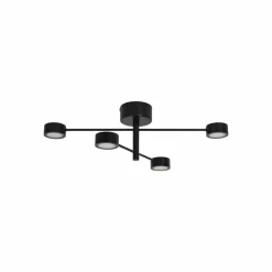 Nordlux Plafonnier LED Clyde Flex, à 4 lampes, 2 entretoises, noir| Plafonniers Led|Plafonniers