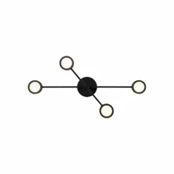 Nordlux Plafonnier LED Clyde Flex, à 4 lampes, 2 entretoises, noir| Plafonniers Led|Plafonniers