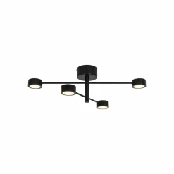 Nordlux Plafonnier LED Clyde Flex, à 4 lampes, 2 entretoises, noir| Plafonniers Led|Plafonniers