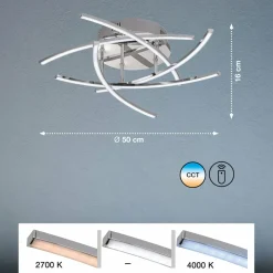 FISCHER & HONSEL Plafonnier LED Cross tunable white, à 5 lampes| Plafonniers Led|Plafonniers