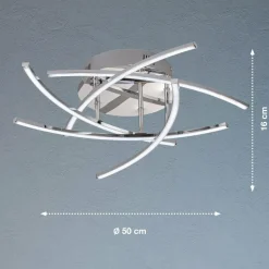 FISCHER & HONSEL Plafonnier LED Cross tunable white, à 5 lampes| Plafonniers Led|Plafonniers