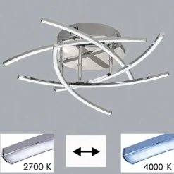 FISCHER & HONSEL Plafonnier LED Cross tunable white, à 5 lampes| Plafonniers Led|Plafonniers