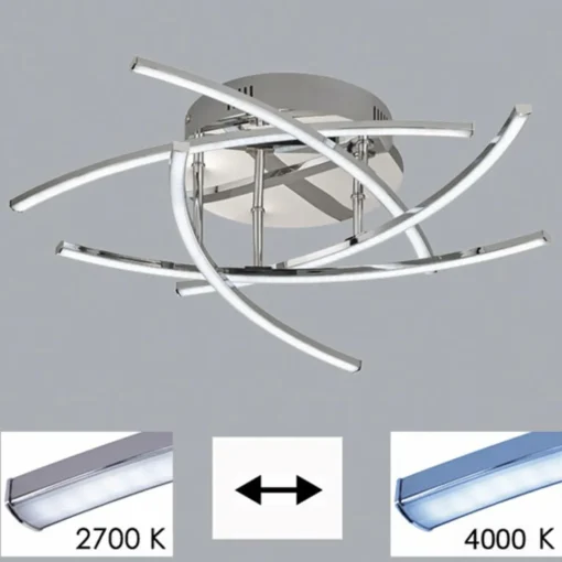 FISCHER & HONSEL Plafonnier LED Cross tunable white, à 5 lampes| Plafonniers Led|Plafonniers