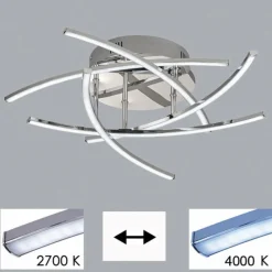 FISCHER & HONSEL Plafonnier LED Cross tunable white, à 5 lampes| Plafonniers Led|Plafonniers