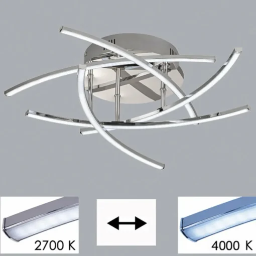 FISCHER & HONSEL Plafonnier LED Cross tunable white, à 5 lampes| Plafonniers Led|Plafonniers