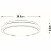 Lucide Plafonnier LED Dasher, blanc, Ø 34,8 cm, 2700 K, IP44| Plafonniers Led|Plafonniers