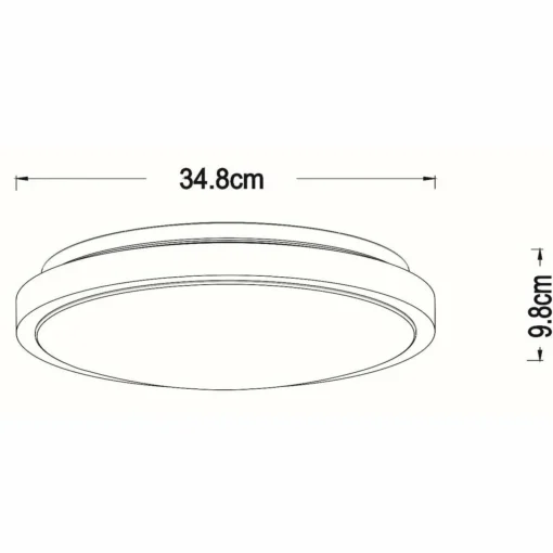 Lucide Plafonnier LED Dasher, blanc, Ø 34,8 cm, 2700 K, IP44| Plafonniers Led|Plafonniers