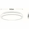 Lucide Plafonnier LED Dasher, noir, Ø 34,8 cm, 2700 K, IP44| Plafonniers Led|Plafonniers