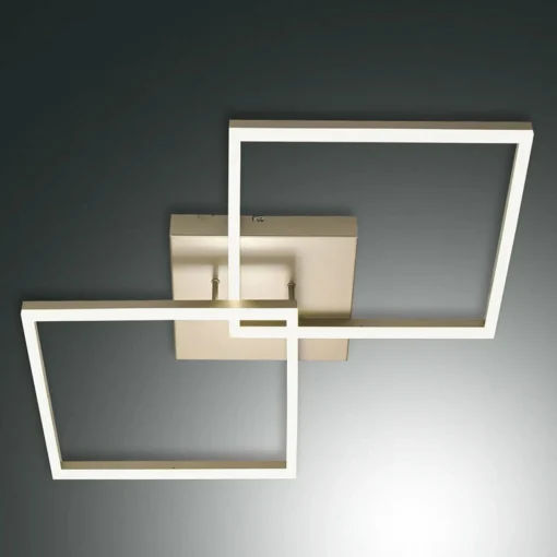 Fabas Luce Plafonnier LED doré Bard| Plafonniers Led|Plafonniers