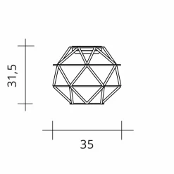 URBAN by Sforzin Plafonnier LED Euclide, doré, métal, largeur 35 cm| Plafonniers Led|Plafonniers